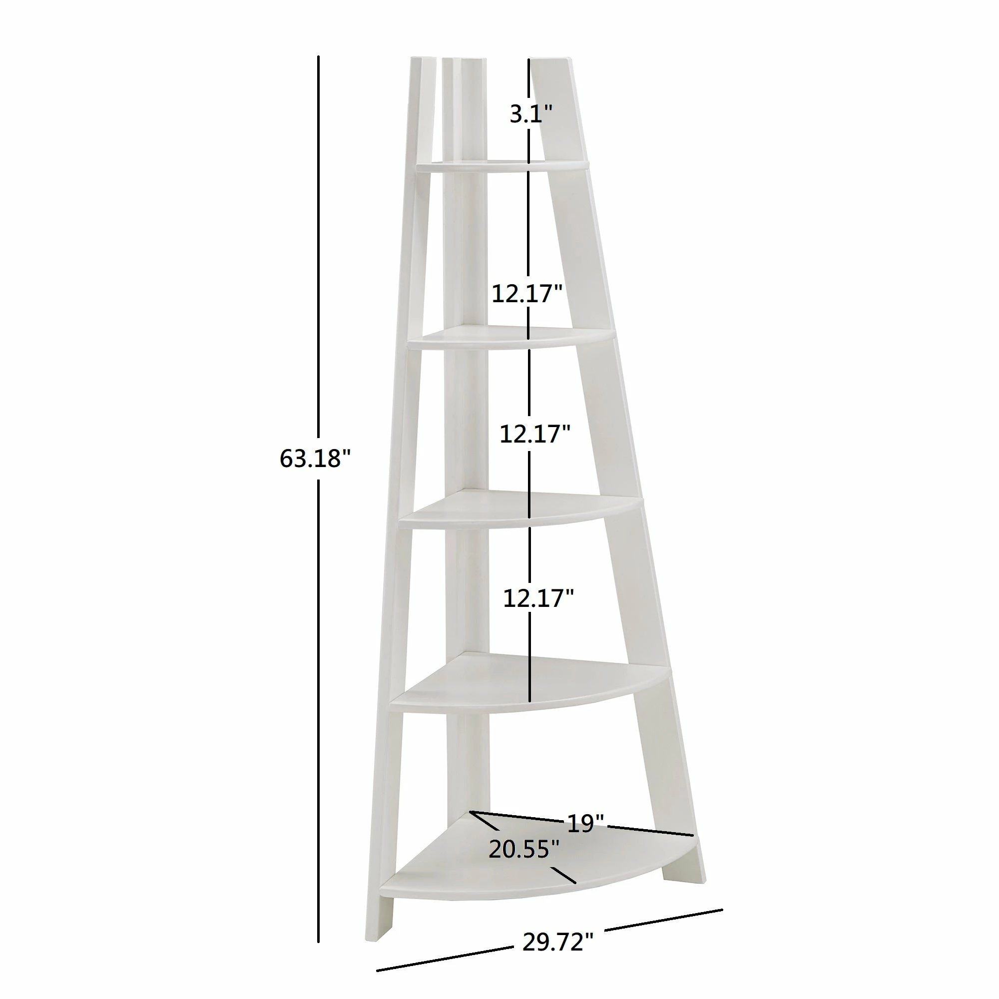 Wholesale 🎁 Stoyan Corner Ladder Bookcase By INSPIRE Q Classic White 🌟 - Image 11