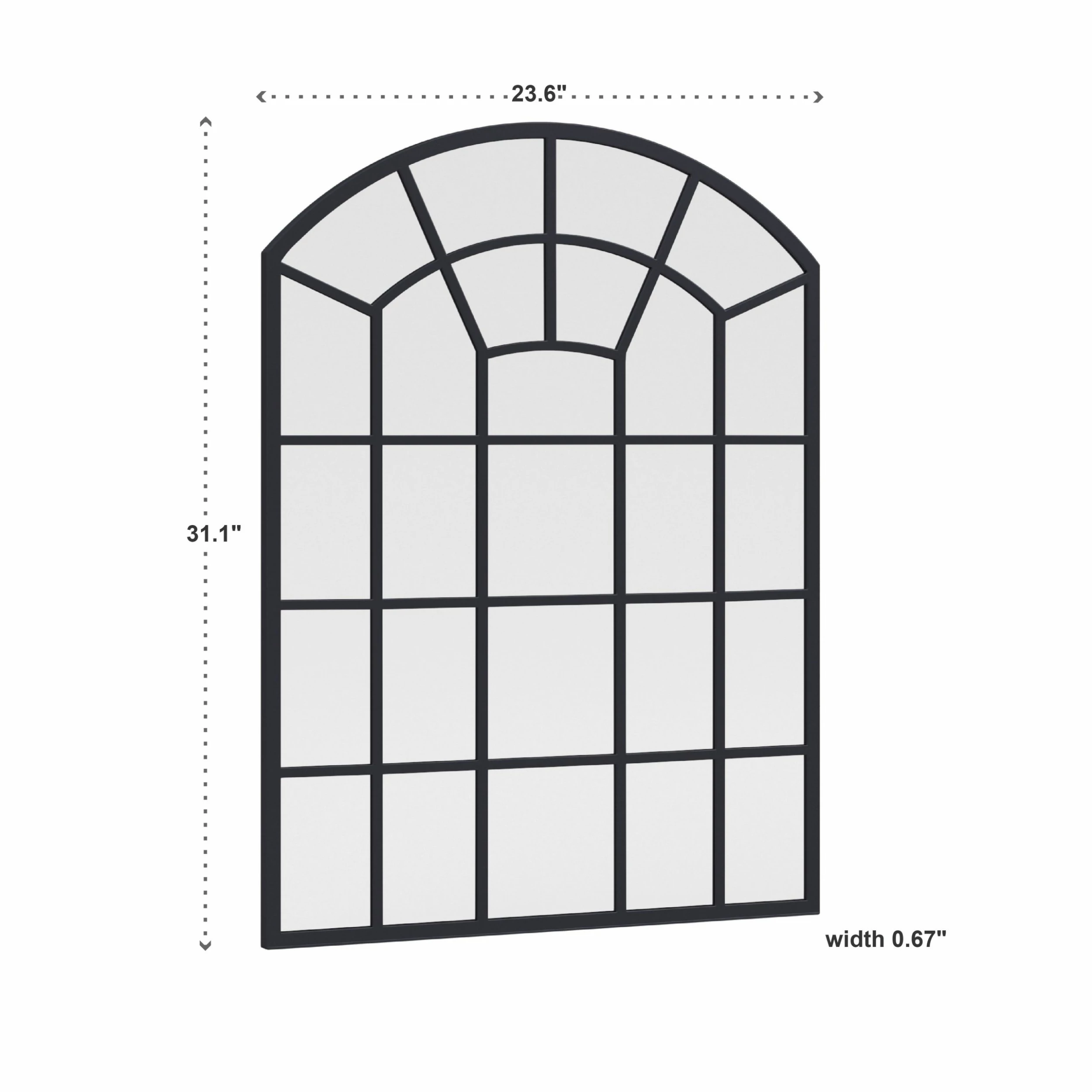Cheapest ✨ Surise Metal Arched Windowpane Wall Mirror By INSPIRE Q Modern Black 🌟 11 Cheapest ✨ Surise Metal Arched Windowpane Wall Mirror By INSPIRE Q Modern Black 🌟 - Image 11