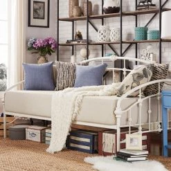 Coupon 👏 Lacey Round Curved Double Top Arches Victorian Iron Metal Daybed By INSPIRE Q Classic Antique Dark Bronze 🔥