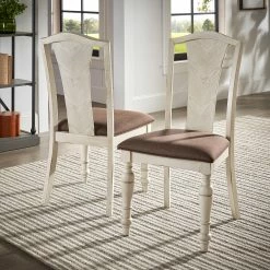 Discount 🔔 Tournus Slat Back Solid Rubberwood Dining Chairs (Set Of 2) By INSPIRE Q Classic 🛒