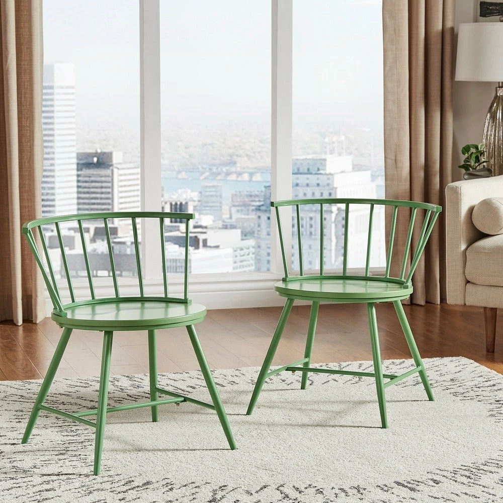 Outlet 🎉 Truman Low Back Windsor Dining Chair (Set Of 2) By INSPIRE Q Modern Green Meadow 🎁 - Image 5