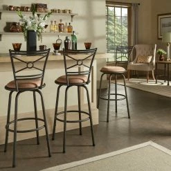Hot Sale ⌛ Verona Adjustable Bronze Circular X-Cross Back 3pc Pack Stools By INSPIRE Q Classic 🧨