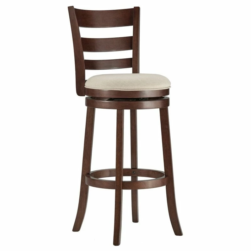 Deals ✔️ Verona Linen Ladder Back Swivel Bar Stool By INSPIRE Q Classic Dark Grey 🔥 - Image 10