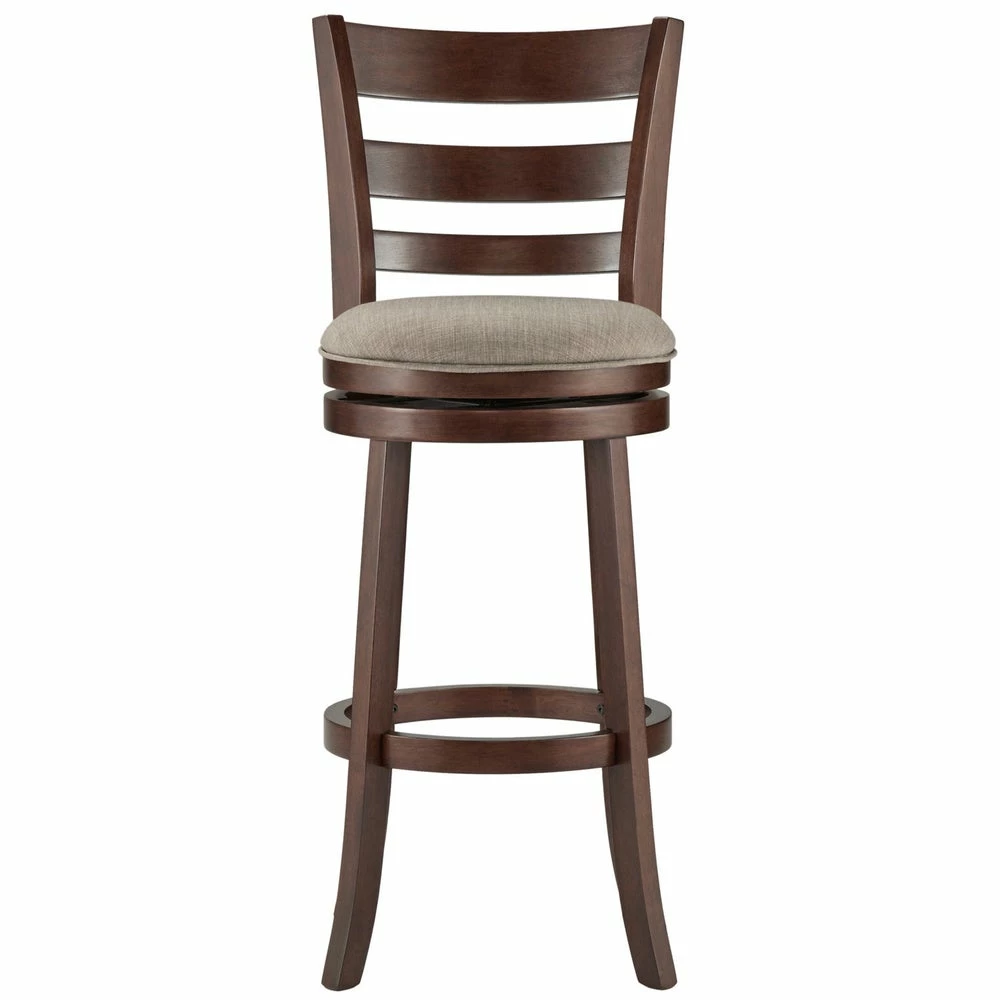 Deals ✔️ Verona Linen Ladder Back Swivel Bar Stool By INSPIRE Q Classic Dark Grey 🔥 - Image 8