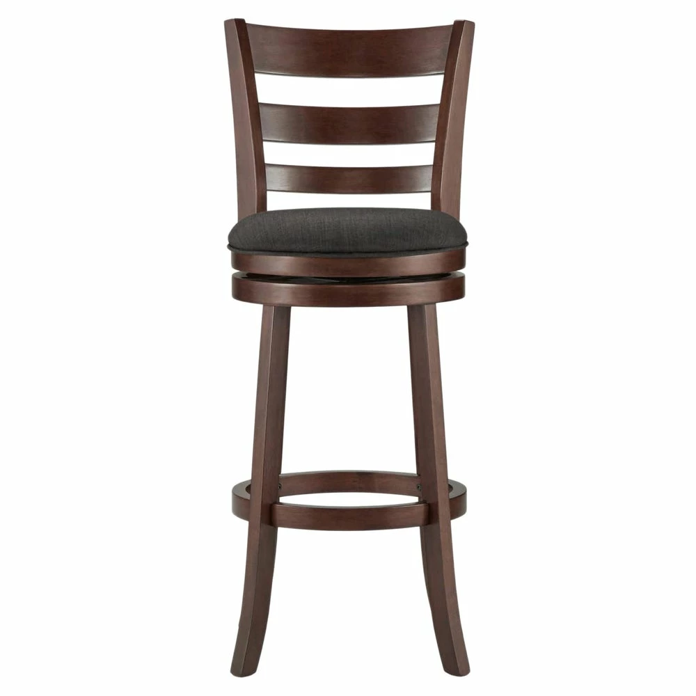 Deals ✔️ Verona Linen Ladder Back Swivel Bar Stool By INSPIRE Q Classic Dark Grey 🔥 - Image 6