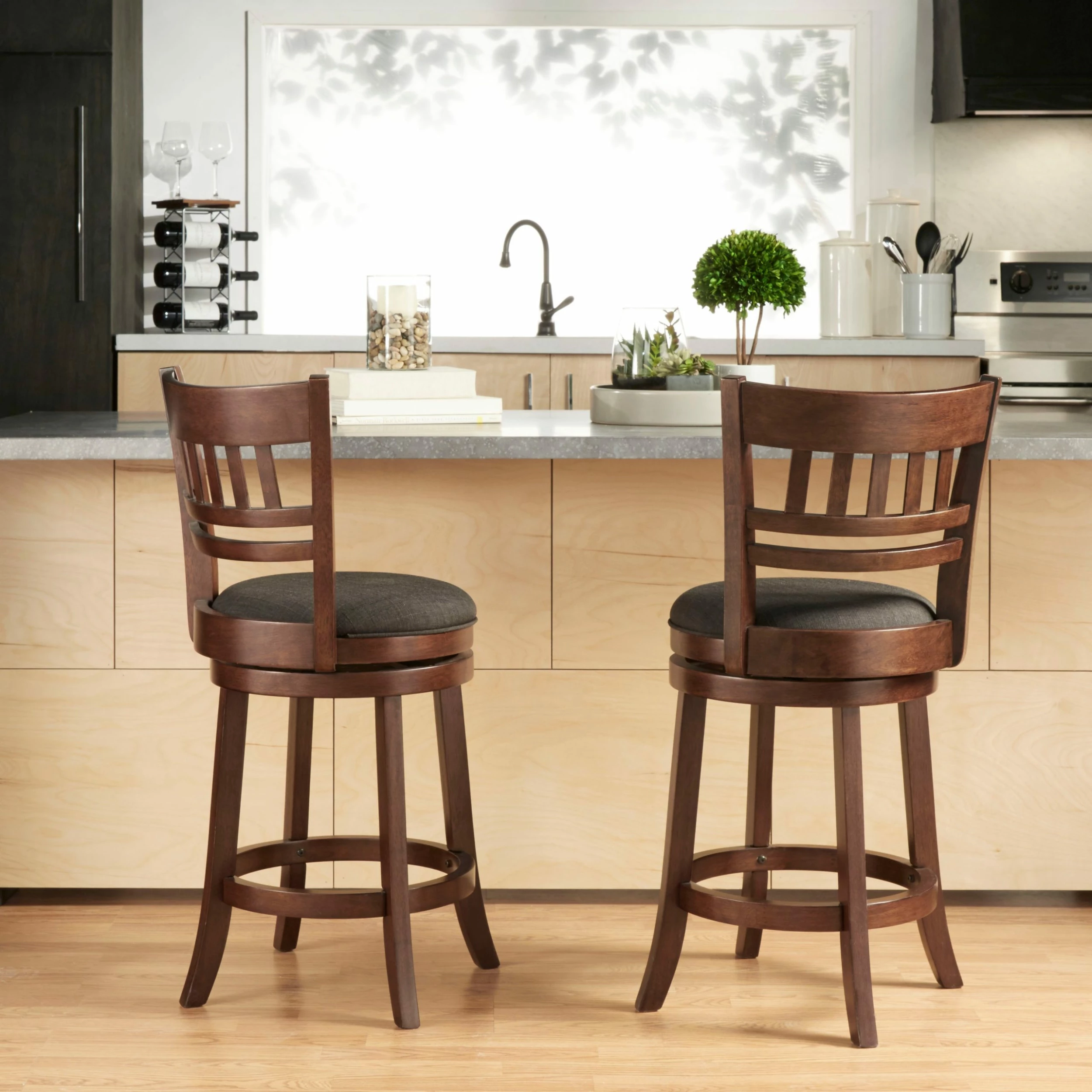 Best deal ๐ Verona Linen Lattice Back Swivel 24-inch Counter Height Stool By INSPIRE Q Classic Beige ๐งจ - Image 3