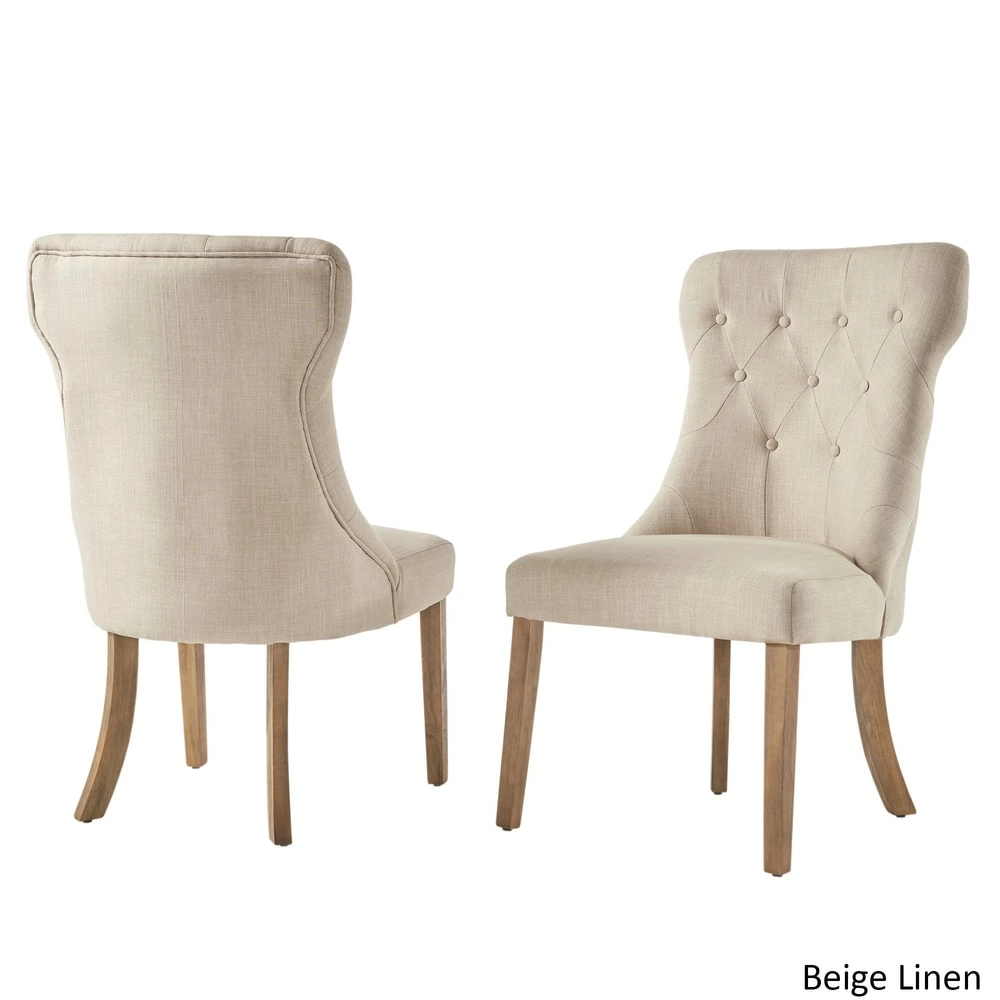 New 🌟 Voyager Button-tufted Dining Chairs (Set Of 2) By INSPIRE Q Artisan Grey 🥰 - Image 9