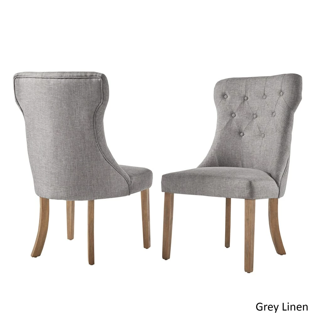 New 🌟 Voyager Button-tufted Dining Chairs (Set Of 2) By INSPIRE Q Artisan Grey 🥰 - Image 13