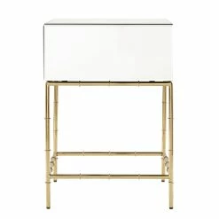 Best Pirce 🧨 Wade Mirrored Accent Table With Gold Finish Base By INSPIRE Q Bold 🥰 -iNSPIRE Q shop Wade Mirrored Accent Table with Gold Finish Base by iNSPIRE Q Bold ea255eec 0177 4a16 943f 301a21a80765