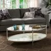 Best Sale 🎉 Ximena Champagne Silver Metal & Glass Coffee Table Set By INSPIRE Q Bold 🥰