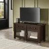 New 🤩 Zandt 2 Drawers TV Stand For TVs Up To 50" By INSPIRE Q Classic Dark Brown ❤️
