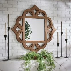 Deals 🧨 Silas Wood Moroccan Pattern Wall Mirror By INSPIRE Q Artisan 🎉