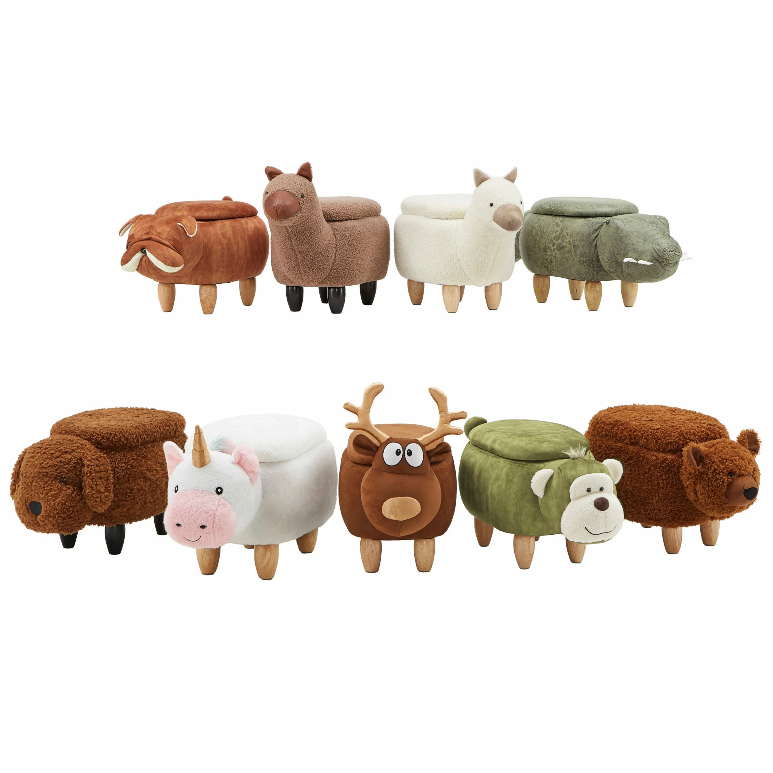 Cheap 🌟 IQ Friends - Animal Storage Ottomans By INSPIRE Q Junior White Unicorn 🌟 - Image 6